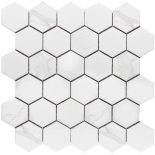 Керамическая мозаика Homework Hexagon Small Carrara Matt