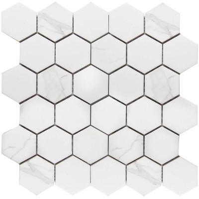 Керамическая мозаика Homework Hexagon Small Carrara Matt