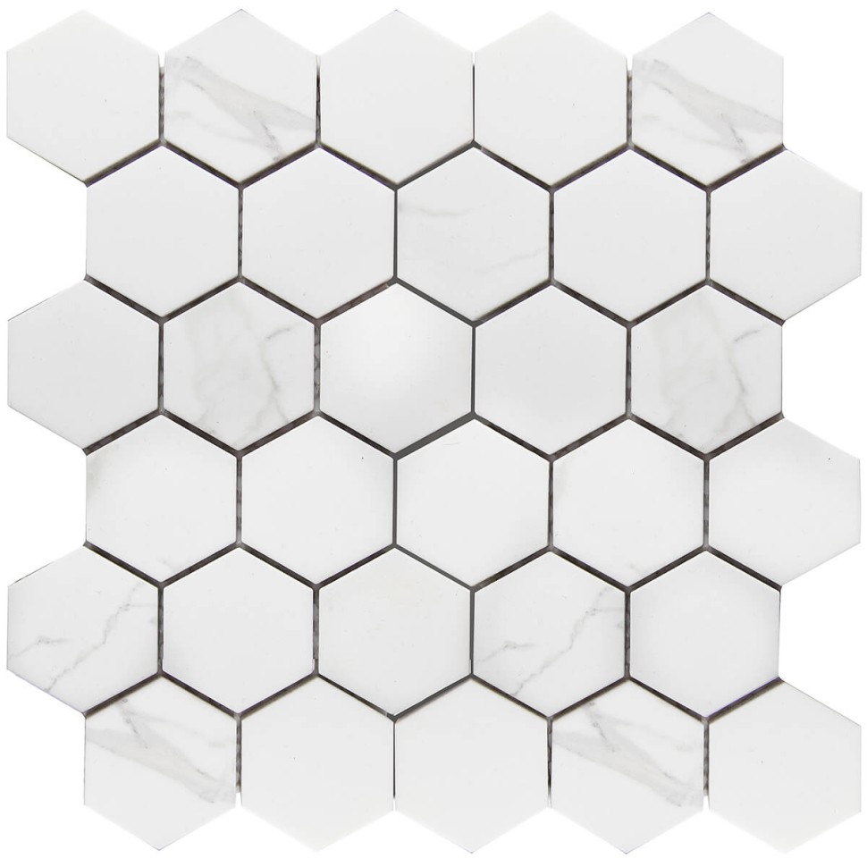 Керамическая мозаика Homework Hexagon Small Carrara Matt