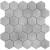 Керамическая мозаика Homework Hexagon Small Marble Grey Matt