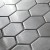 Керамическая мозаика Homework Hexagon Small Marble Grey Matt
