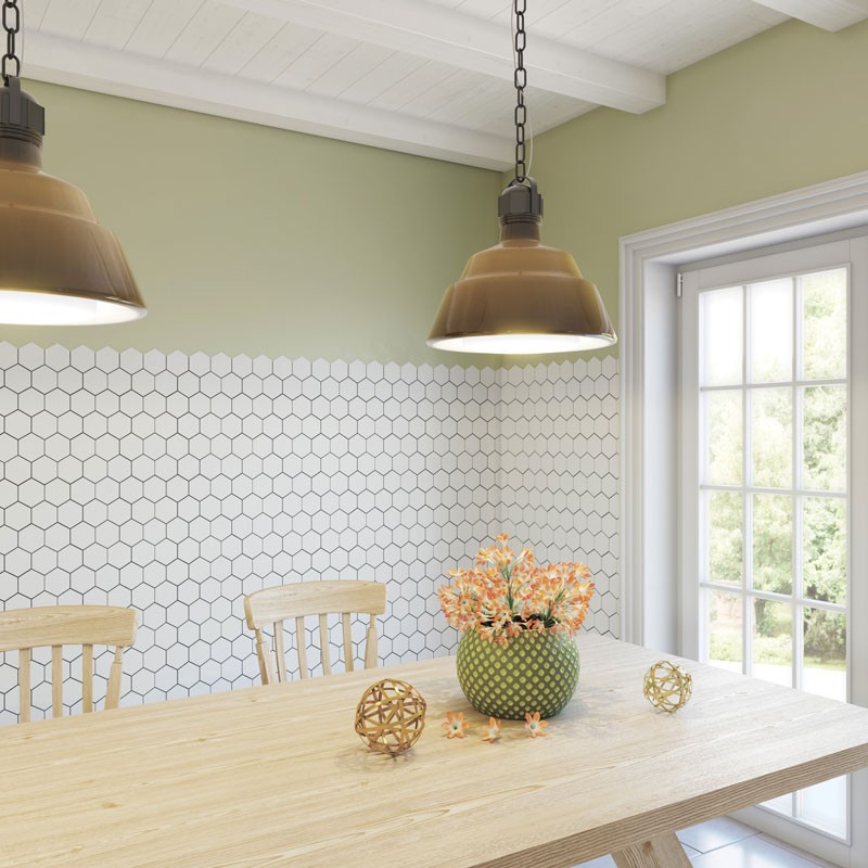 Керамическая мозаика Homework Hexagon Big White Matt