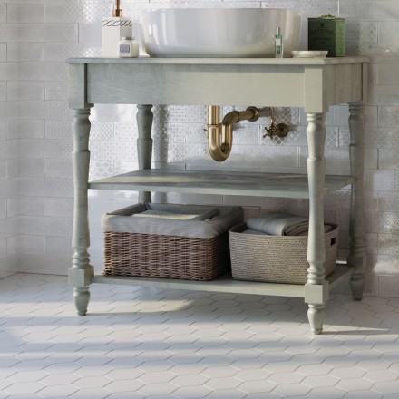 Керамическая мозаика Homework Hexagon Big White Matt