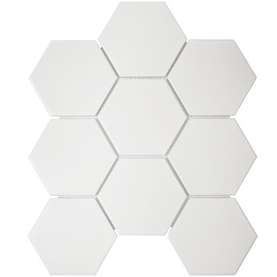 Керамическая мозаика Homework Hexagon Big White Matt