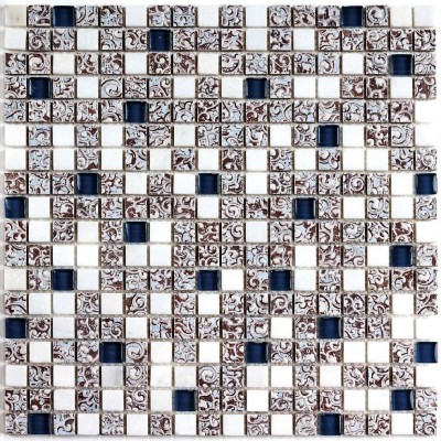 Стеклянная мозаика с керамикой Dreams Blue 8*300*300