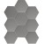 Керамическая мозаика Homework Hexagon Big Grey Matt