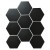 Керамическая мозаика Homework Hexagon Big Black Matt
