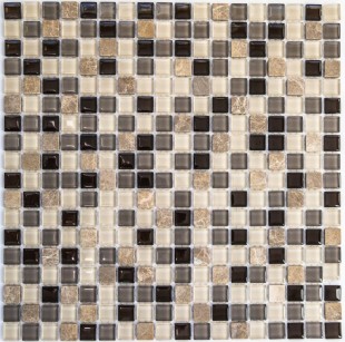 Стеклянная мозаика с камнем Amelia 4*300*300
