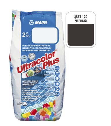 Затирка MAPEI ULTRACOLOR PLUS 120 черный 2 кг