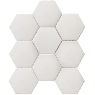 Противоскользящая мозаика Non-Slip Hexagon Big White Antislip