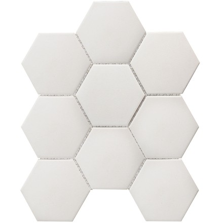 Противоскользящая мозаика Non-Slip Hexagon Big White Antislip