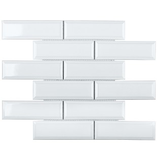 Керамическая мозаика Brick & Metro Metro White Glossy 45х145