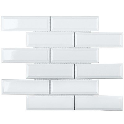 Керамическая мозаика Brick & Metro Metro White Glossy 45х145