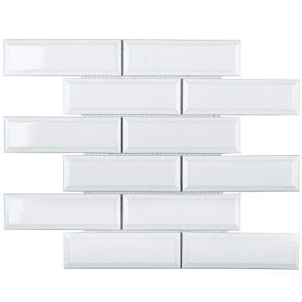 Керамическая мозаика Brick & Metro Metro White Glossy 45х145