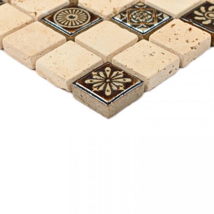 Мозаика натуральный камень, керамика Milan-1 7*305*305