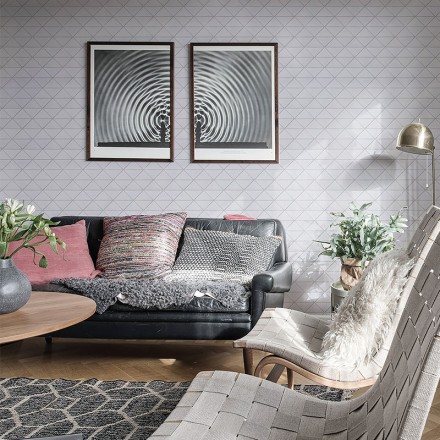 Керамическая мозаика Homework Triangolo White Zip Glossy