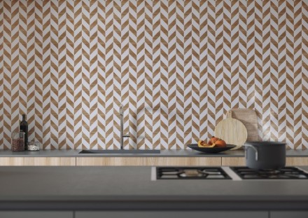 Настенная мозаика Meissen Love You Navy B белый 29x29