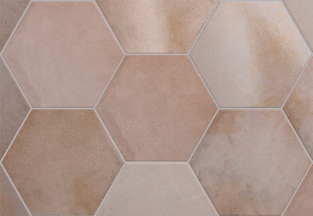 Плитка керамическая напольная 24957 HERITAGE HEXAGONO Rose 17,5х20 см