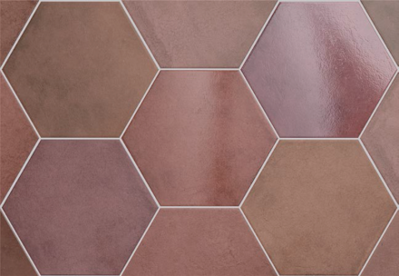 Плитка керамическая напольная 24956 HERITAGE HEXAGONO Wine 17,5х20 см