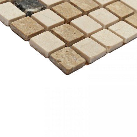 Мозаика натуральный камень Turin-15 slim (Matt) 4*305*305