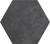 Плитка керамическая напольная 24954 HERITAGE HEXAGONO Carbon 17,5х20 см