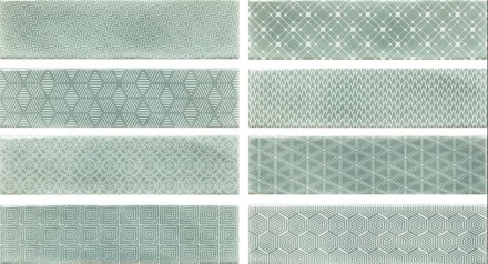 Плитка настенная Decor Opal Turquoise 7,5x30