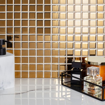 Керамическая мозаика Homework Golden Glossy 23х23