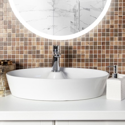 Стеклянная мозаика Wood DARK BLEND