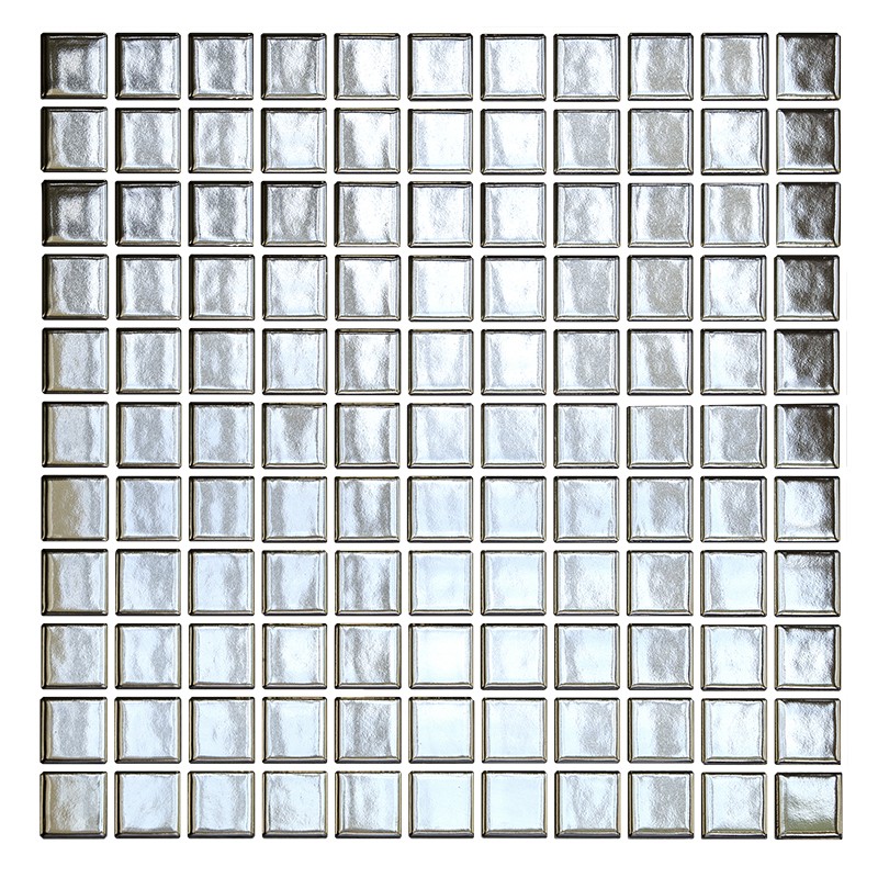 Керамическая мозаика Homework Silver Glossy 23х23