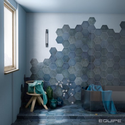 Плитка керамическая напольная 24951 HERITAGE HEXAGONO Indigo 17,5х20 см