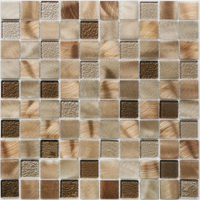 Стеклянная мозаика с металлом Titan Bronze 4*319*319