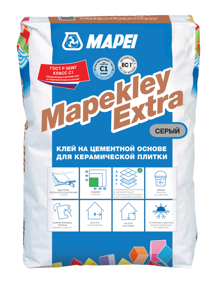 Клей для керамической плитки Mapekley Extra (мешок, 25 кг) купить ...