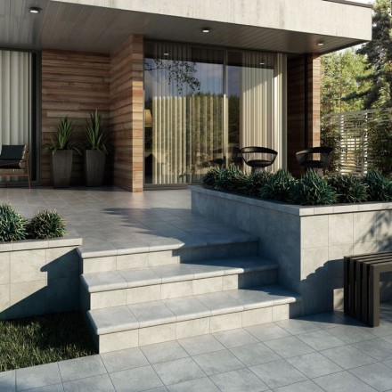 Exagres BOSTON Ступень фронтальная PELDANO BOSTON GREY 33X33Х4