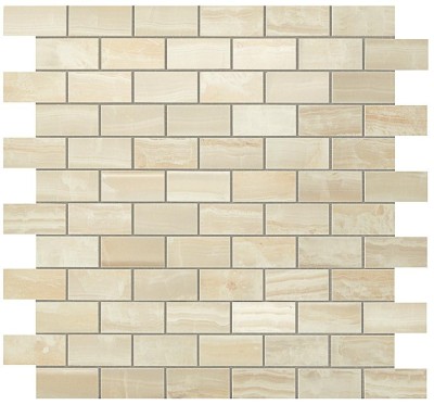 Мозаика S.O. Ivory Chiffon Brick Mosaic 30,5*30,5 Глянeц