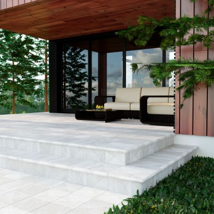 Exagres BOSTON Ступень фронтальная PELDANO BOSTON WHITE 33X33Х4