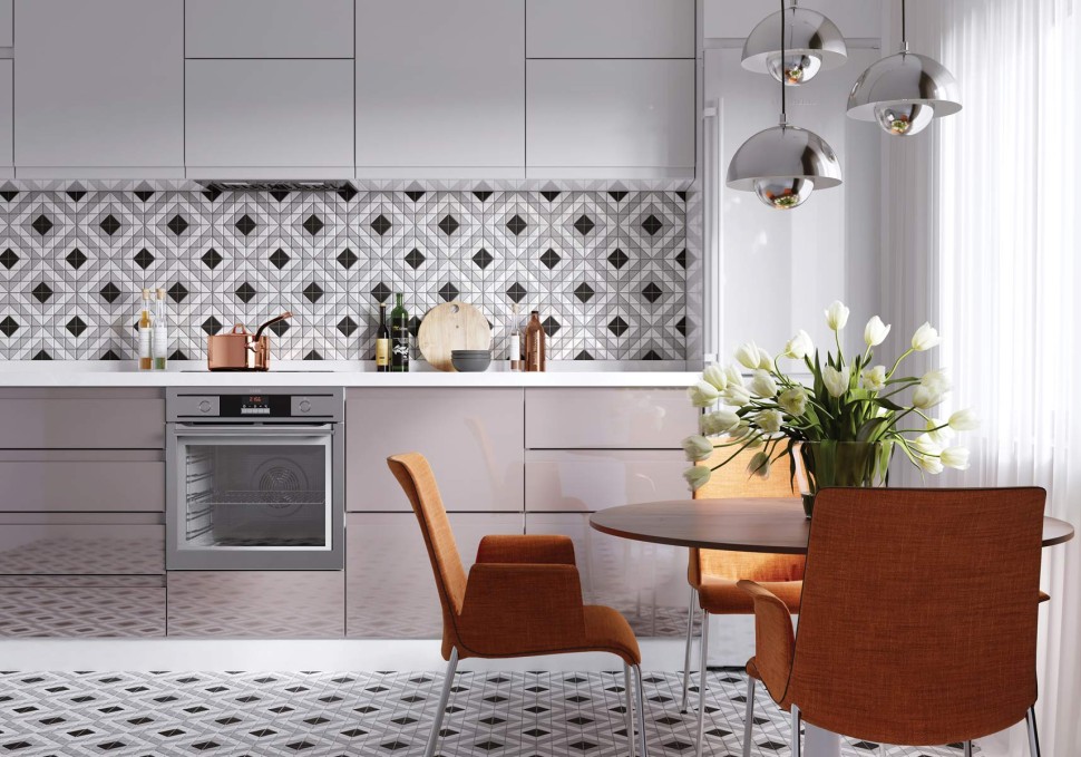 Керамическая мозаика Albion CUBE GREY