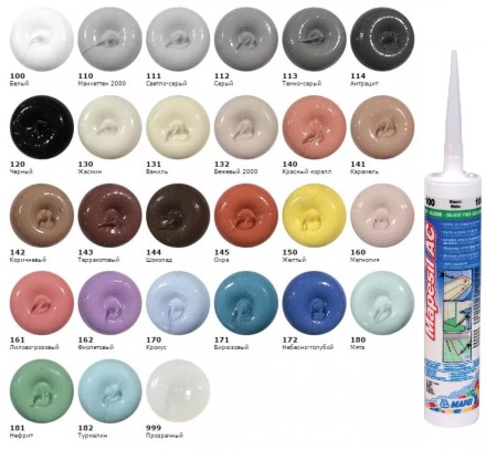 Силиконовый герметик MAPESIL AC 141 карамель, 310 мл