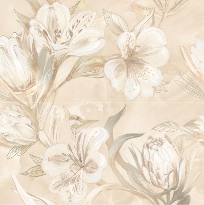 Панно Opale Beige Flower 31,5*63 ( комплект 2 шт.)