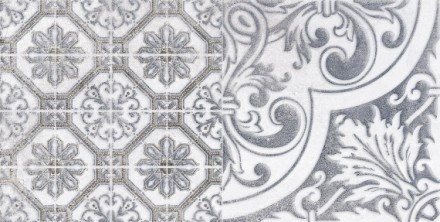 Настенная плитка декор 3 Кампанилья 1641-0095 20x40 серый