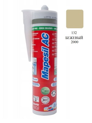 Силиконовый герметик MAPESIL AC 132 бежевый 2000, 310 мл