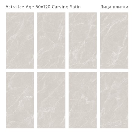 Керамогранит LunaRossa ASTRA ICE AGE 60x120 CARVING SATIN