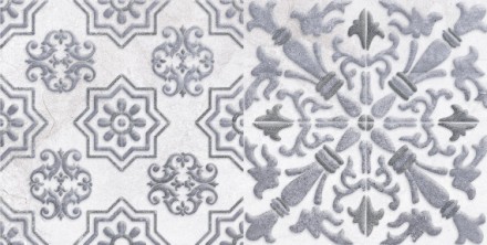 Настенная плитка декор1 Кампанилья 1641-0091 20x40 серый