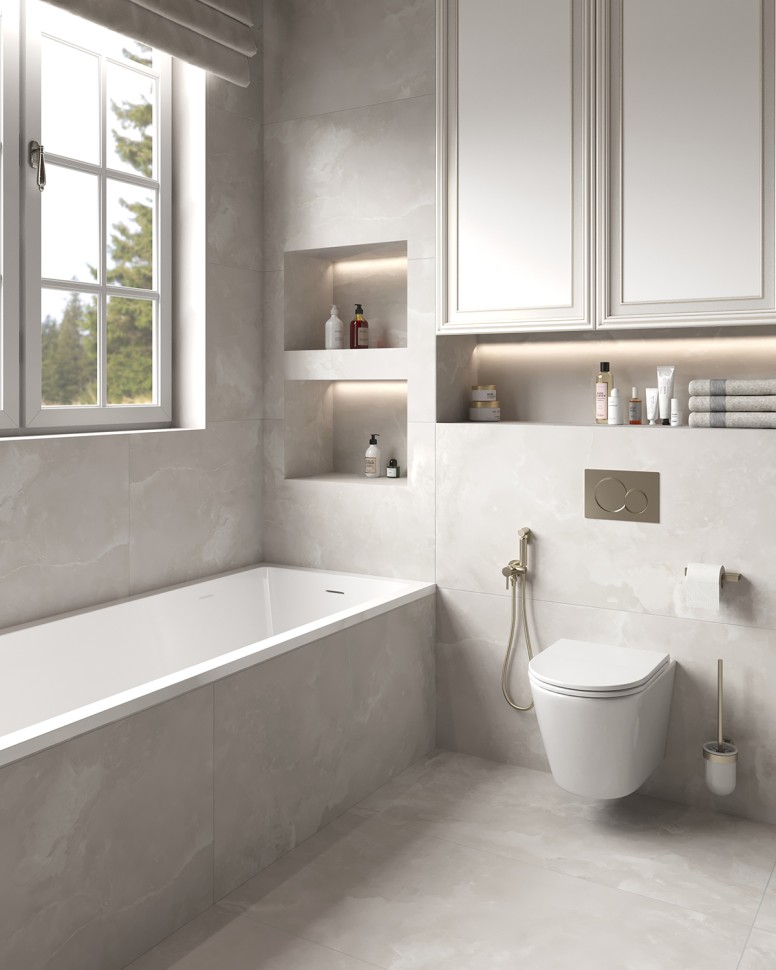 Керамогранит LunaRossa ONYX ELEGANT BIANCO 60x120 SATIN