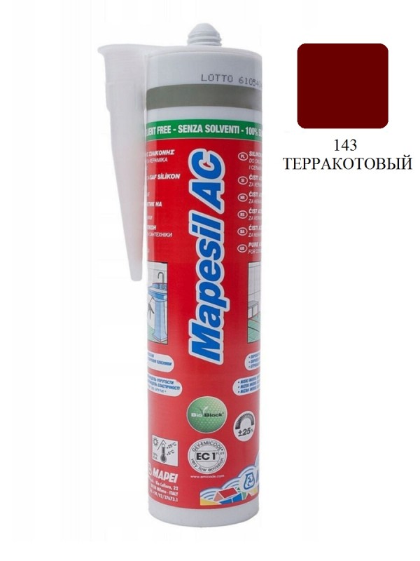 Силиконовый герметик MAPESIL AC 143 терракотовый, 310 мл