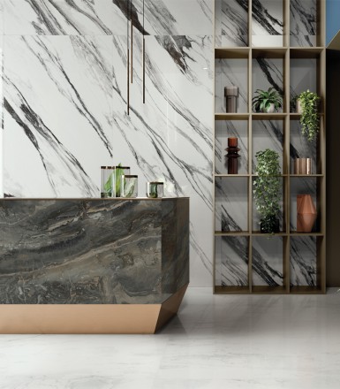 Керамогранит Шарм Делюкс Бьянко Микеланжело Натуральный 80*160