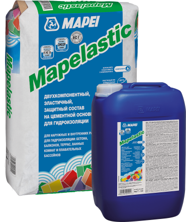 Эластичная гидроизоляция MAPELASTIC комплект 32 кг