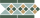 Бордюр керамический Border LISBON with 1 strip (Tr.13, Dots 18+03, Strips 18) 28х15 см