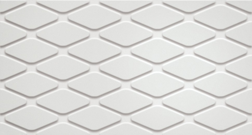 Плитка настенная 3D WHITE RHOMBUS 30,5*56 Матовая
